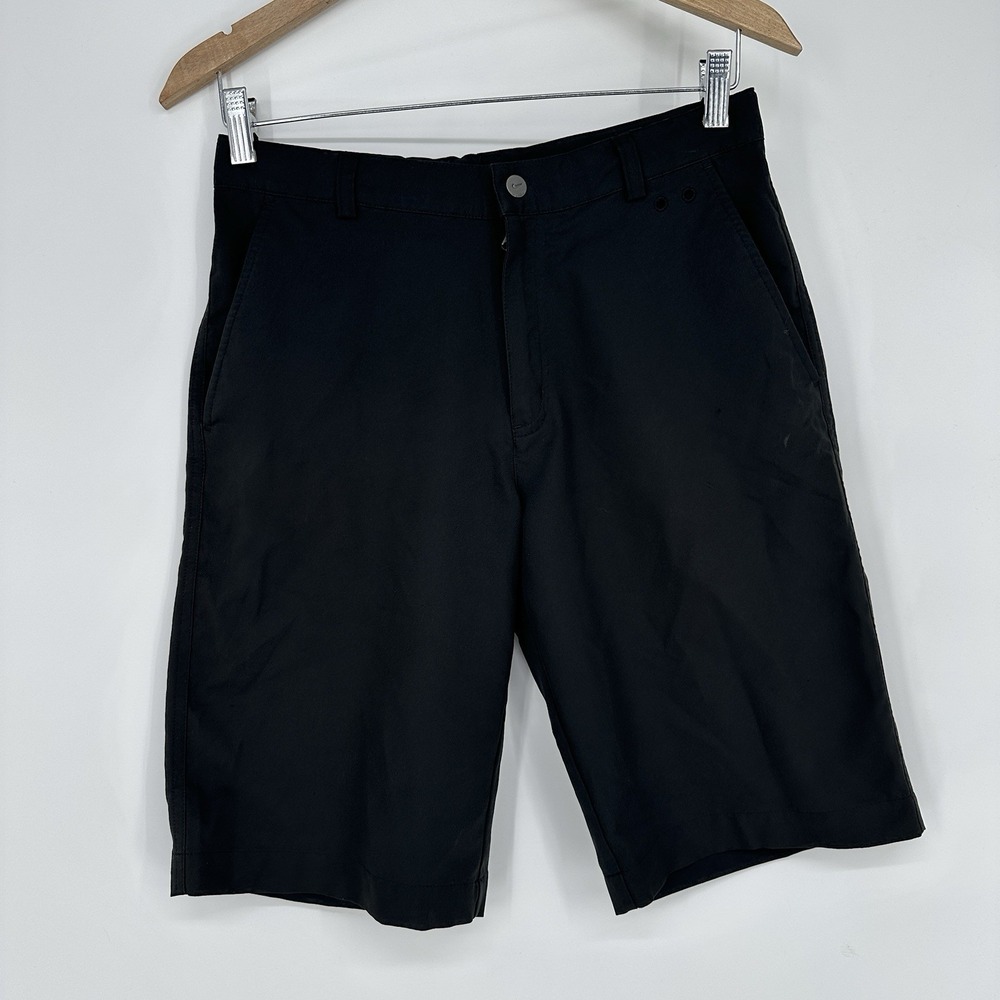Men's Nike Golf Dri Fit Black Long Shorts 29x10.5 Activewear Casual
